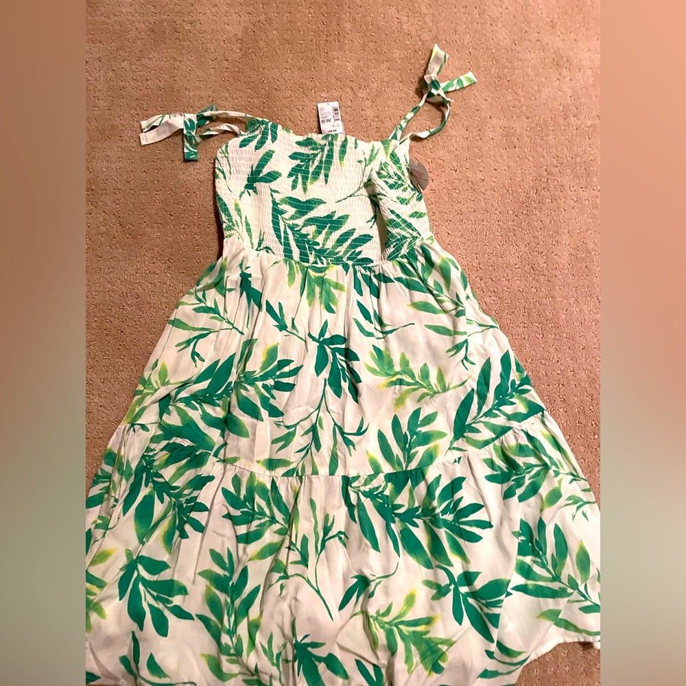 The Children's Place Green Leaf Print Dress